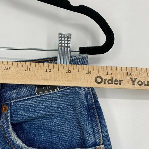 NEW Abercrombie & Fitch Annie High Rise Jeans Size 26 Ankle Straight Crop Blue - Picture 10 of 12